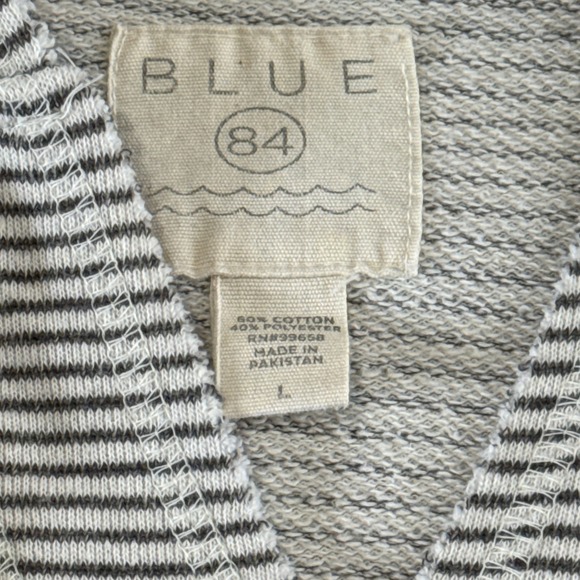 Blue 84 Alabama Crimson Tide Striped Hoodie Pullover V Neck Pocket Women's L - Picture 5 of 8